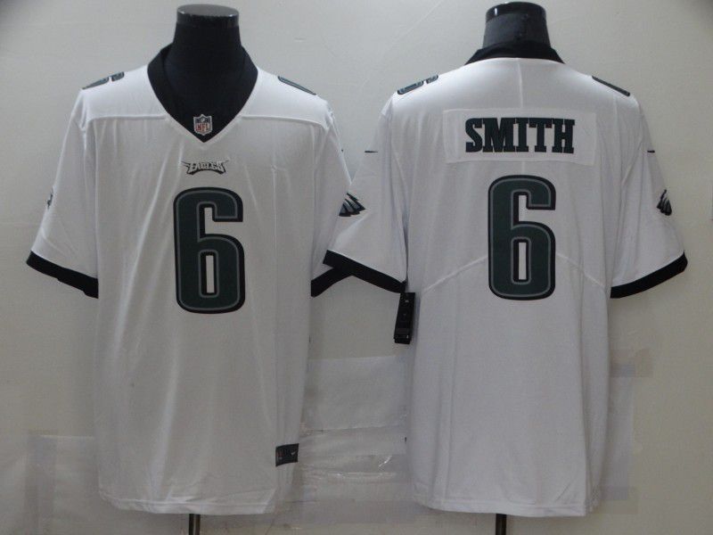 Men Philadelphia Eagles 6 Smith White Nike Vapor Untouchable Limited 2021 NFL Jersey